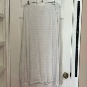 White textured A-line maxi